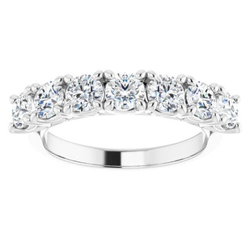 14K White 1 1/3 CTW Natural Diamond Anniversary Band